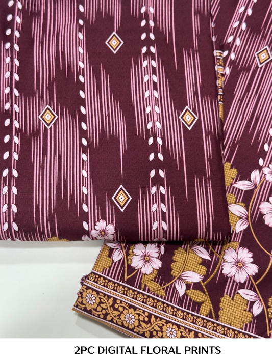 2PC Digital Floral Print