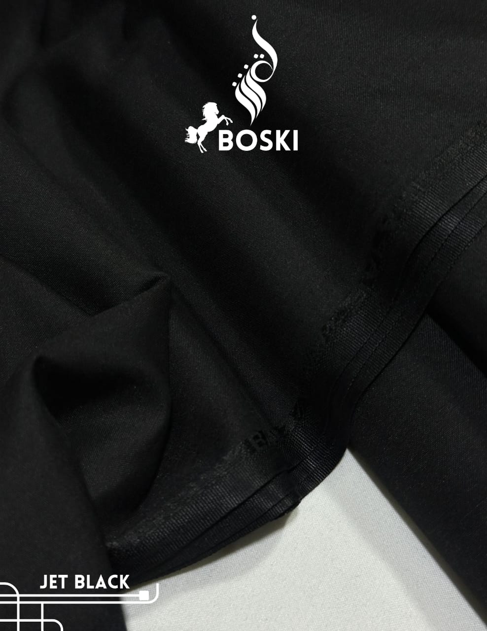 JET BLACK  BOSKI (wash & wear)