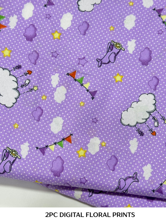 2PC Digital Floral Print