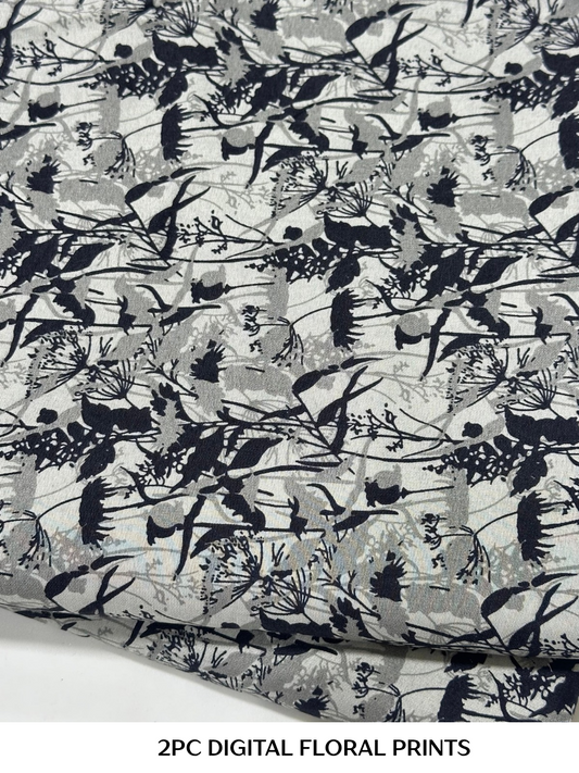 2PC Digital Floral Print