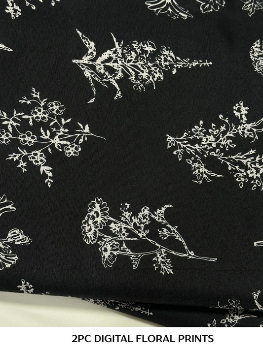 2PC Digital Floral Print
