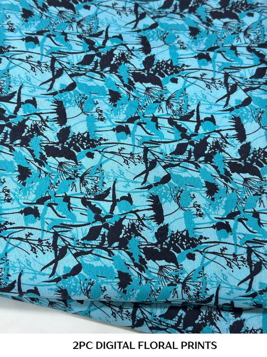 2PC Digital Floral Print