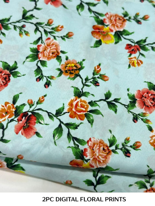 2PC Cotton Floral Print