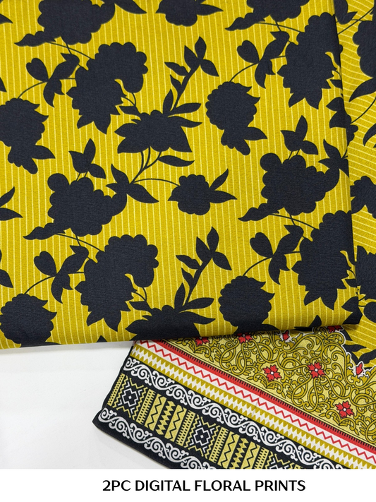 2PC Digital Floral Print