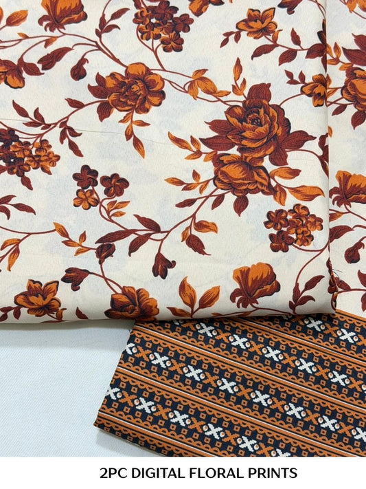2PC Cotton Floral Print
