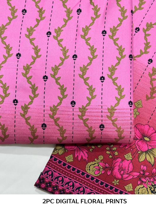 2PC Digital Floral Print